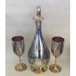 A fine quality Victorian silver wine ewer attracti