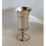 A tapering silver vase. Birmingham. By AT. Approx.