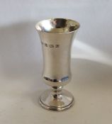 A tapering silver vase. Birmingham. By AT. Approx.