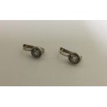 A pair of Antique diamond mounted ear studs of cir