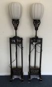 A pair of attractive Oriental lamps of Chinese des