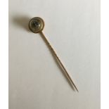 A high carat Essex crystal stick pin with bead dec