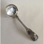 A Victorian silver fiddle, thread and shell sifter