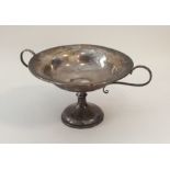 A silver two handled sweet dish. Birmingham. Appro