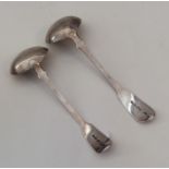 EXETER: A matched pair of fiddle pattern silver cr