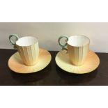 ROYAL WORCESTER: A pair of attractive cabinet cups