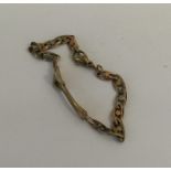 A 9 carat gent's identity bracelet. Approx. 10 gra
