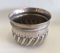 A Victorian silver half fluted sugar bowl. London.