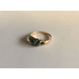 A Victorian 15 carat turquoise set ring. Approx. 2