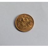 A 1925 half sovereign. Approx. 4 grams. Est. £150