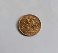 A 1925 half sovereign. Approx. 4 grams. Est. £150