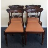 A good set of late Victorian rosewood chairs with