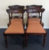 A good set of late Victorian rosewood chairs with