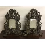 A pair of stylish and ornate spelter picture frame