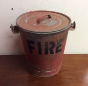 An old galvanised fire bucket. Est. £20 - £30.