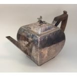 YORK: A rare silver teapot decorated with scrolls
