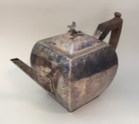 YORK: A rare silver teapot decorated with scrolls