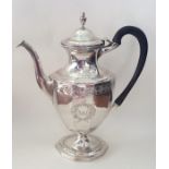 A good quality Georgian silver bright cut coffee p