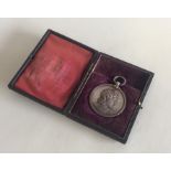 A Royal Academy cased silver medallion in fitted b