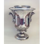 A rare Russian silver wine cooler attractively dec