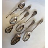 A collection of mixed silver teaspoons. Various da