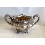 A good Victorian silver two handled sugar bowl wit