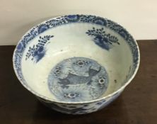 An unusual Chinese blue and white bowl attractivel