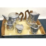 A Picquot ware tea service on tray. Est. £25 - £35