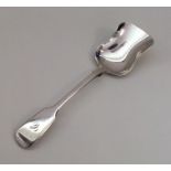 A fiddle pattern silver jam spoon. London 1849. (P