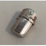 A good Georgian bright cut silver scent bottle. Bi