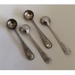 A set of four OE pattern silver salt spoons. Londo