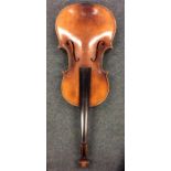 A 16 '' viola in case. Labelled inside, 'A copy of