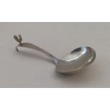 A 19th Century Dutch silver caddy spoon mounted wi