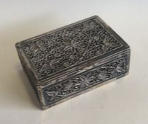 A good quality Indian silver pierced box with fili
