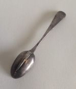 A small George I silver rat tail snuff spoon. Appr