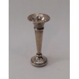 A small silver tapering spill vase. Birmingham. By