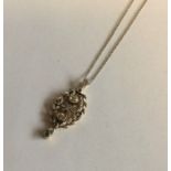 An attractive Victorian platinum and diamond penda