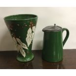 A Royal Barum vase together with a jug. Est. £15 -