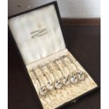 A set of six Continental silver spoons contained w