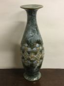 A Royal Doulton vase decorated with flowers. Est.