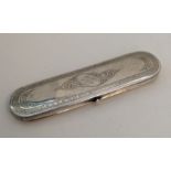 A mid 19th Century Dutch silver spectacle case of