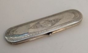 A mid 19th Century Dutch silver spectacle case of