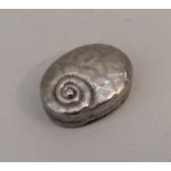 A rare silver vinaigrette in the form of a snail,