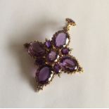 An attractive Antique Victorian amethyst pendant w