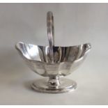 A Victorian silver bright cut sugar bowl with swin