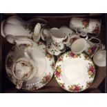 An old 'Country Roses' tea service. Est. £40 - £50