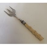 An Edwardian ivory handled bread fork. Sheffield.