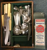A collection of OE pattern cutlery together with c