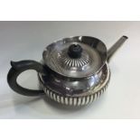 A Victorian silver half fluted bachelor's teapot w