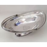 A heavy Georgian silver boat shaped sugar basket w